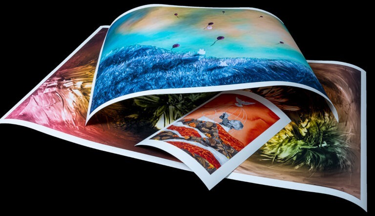 Böjda print från rullpapper